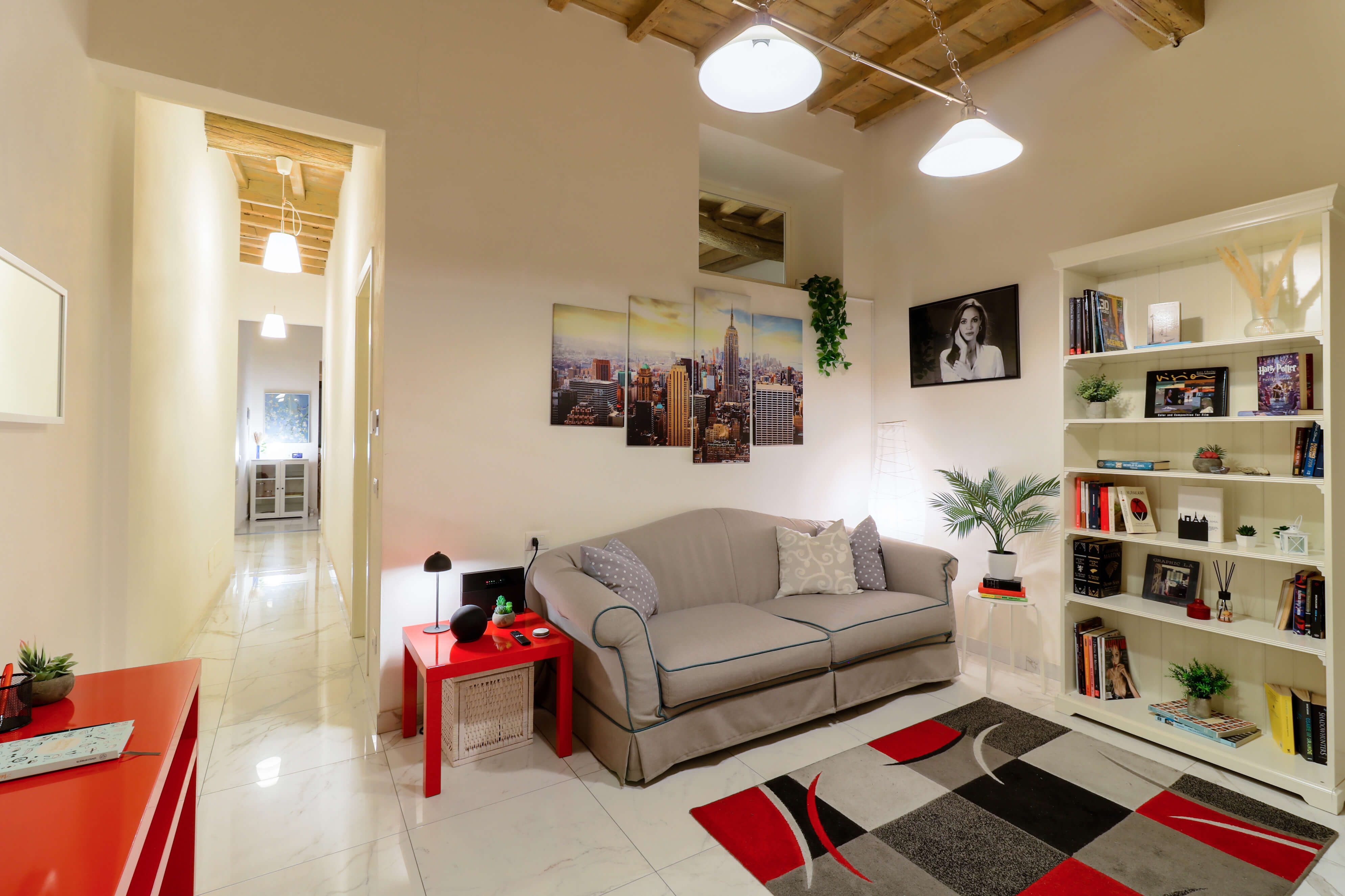 Entrance with living room and smart tv